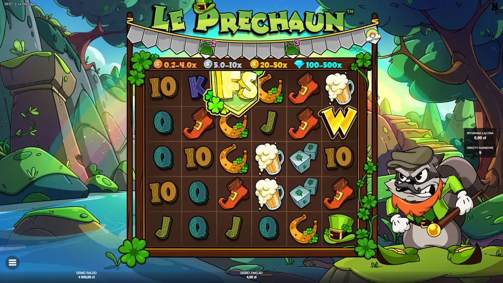 Shamrock N Roll Level 3 z aktywnym Rainbow i Garnkiem Złota