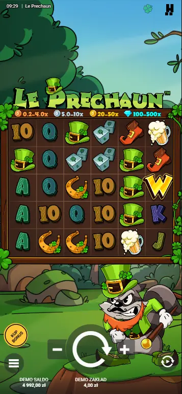 Siatka Le Prechaun z Mnożnikami Pozycyjnymi x2, x4, x8